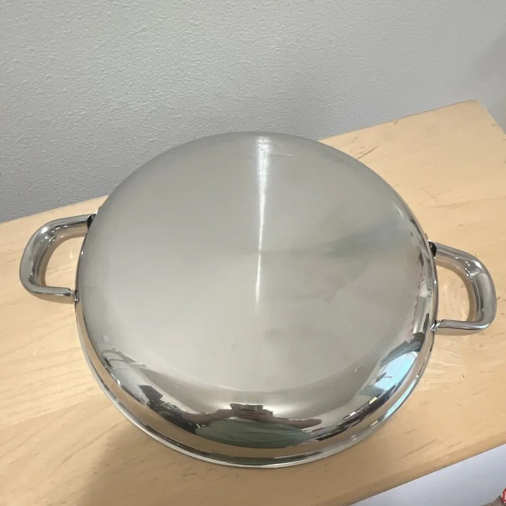 Neova By Vita Mix 5 Ply Stainless Steel Made In USA 13” Chef Pan W Lid